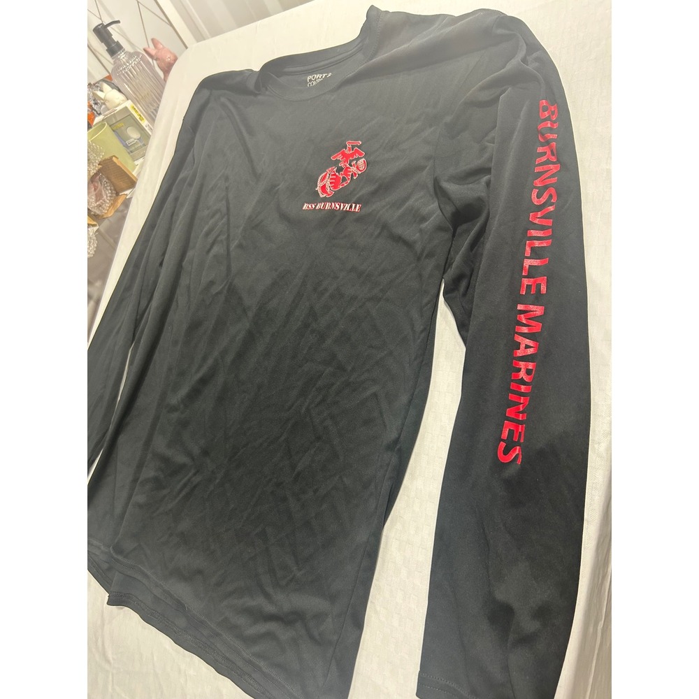 Port & Company Performance USMC RSS Burnsville Marines Long Sleeve Shirt Black L